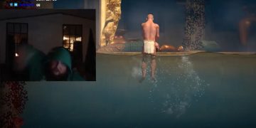 Streamer playing Getting Over It game on Twitch.