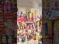 Room filled with colorful fireworks assorted boxes