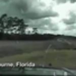 Stormy road scene in Melbourne, Florida.