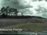 Stormy road scene in Melbourne, Florida.