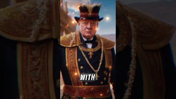 Man in royal attire, serious expression, fantasy setting.