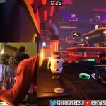 Gamer streaming in futuristic virtual environment