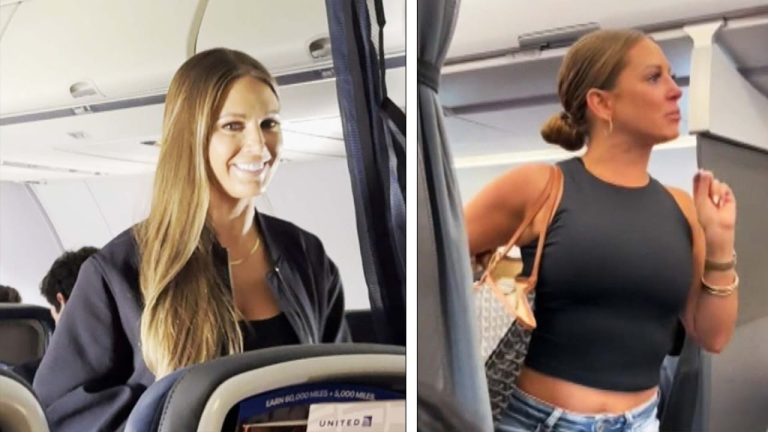 Two women on an airplane