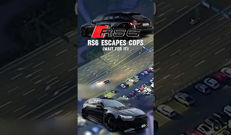 🚨RS6 escapes cops🚔 #crime #policechase #rs6 #audi #police