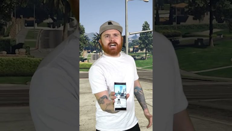 Person holding phone in outdoor setting.