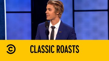 Comedian performing at Classic Roasts event.